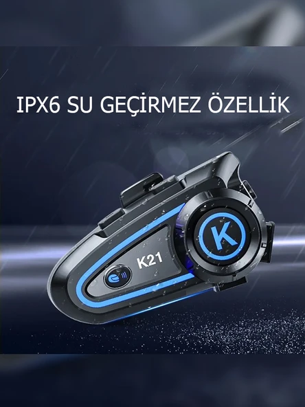K21 Motosiklet Kask Interkom RGB ışıklı - 3