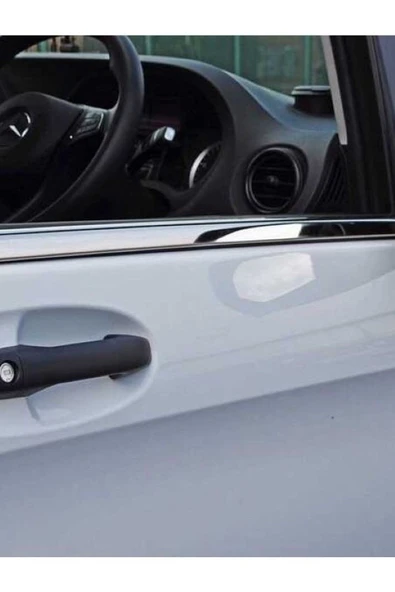 Mercedes Vito W-447 2014-2015-2016-2017-2018-2019-2020-2021 Krom Cam Çıtası 2 Parça Paslanmaz Çelik ürün görseli 1