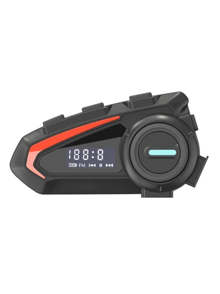 K20 BT5.3 Dijital Ekranlı Fm Radyolu İntercom 5.1 Ses Kalitesi Kask Motosiklet Interkom