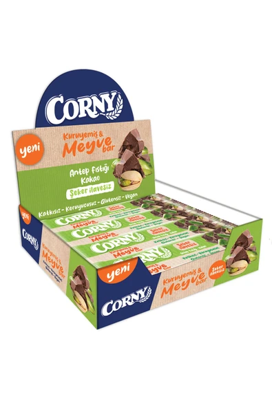 CORNY Kuruyemiş Meyve Bar Antep Fıstığı Kakao 35 gr x12li
