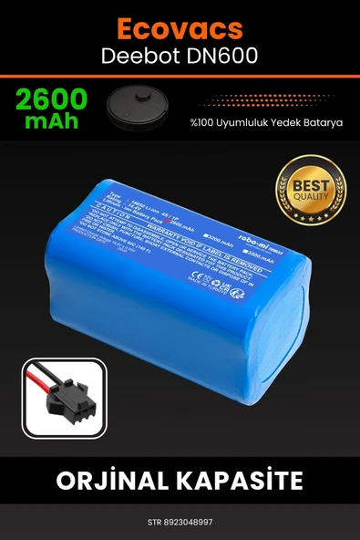 robo-mi Ecovacs Deebot DN600 2600mAh Robot Süpürge Bataryası - Koruma Katmanlı Batarya Teknolojisi