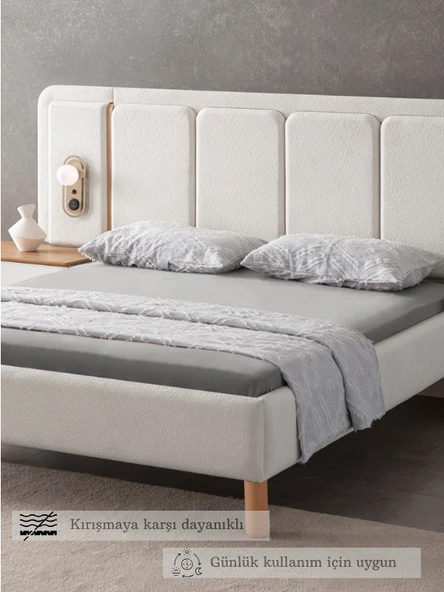 Anna Delux Çift Kişilik Çok Amaçlı Yatak Örtüsü Seti Gri Pamuk Nevresim Takımı Günlük 220x240 - 2