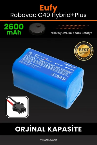 robo-mi Eufy Robovac G40 2600mAh Robot Süpürge Bataryası - Sertifikalı Güvenlik, Gerçek Kapasite ürün görseli 1