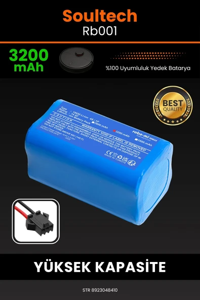 robo-mi Soultech RB001 3200mAh Robot Süpürge Bataryası - Sertifikalı Güvenlik, Gerçek Kapasite ürün görseli
