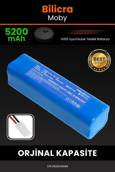robo-mi Bilicra Moby 5200mAh Robot Süpürge Bataryası - Yüksek Yoğunluklu Li-ion Hücre