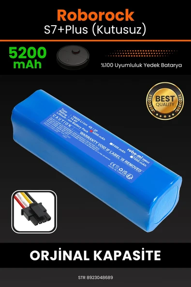 robo-mi Roborock S7 Plus 5200mAh Robot Süpürge Bataryası - Koruma Katmanlı Batarya Teknolojisi
