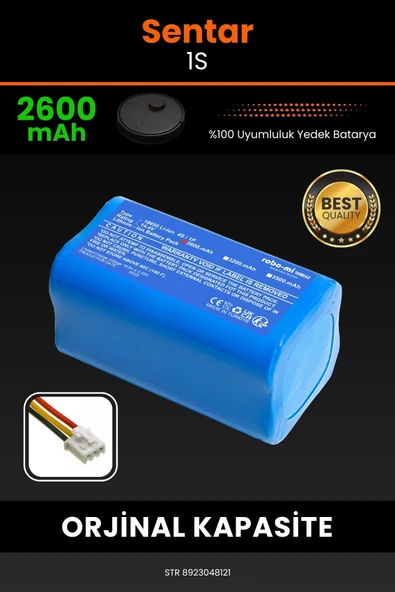robo-mi Sentar 1S 2600mAh Robot Süpürge Bataryası - Sertifikalı Güvenlik, Gerçek Kapasite ürün görseli