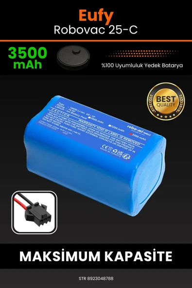 robo-mi Eufy Robovac 25C 3500mAh Robot Süpürge Bataryası - Koruma Katmanlı Batarya Teknolojisi