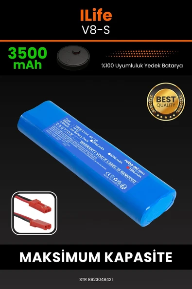 robo-mi İlife V8S 3500mAh Robot Süpürge Bataryası - Sertifikalı Güvenlik, Gerçek Kapasite