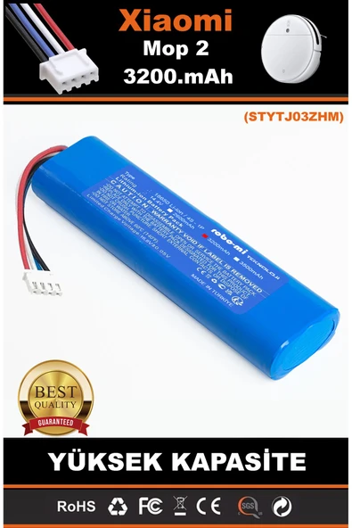 robo-mi Xiaomi Mi Vacuum Mop 2 STYTJ03ZHM 3200mAh Robot Süpürge Bataryası - Sertifikalı Güvenlik ürün görseli 1