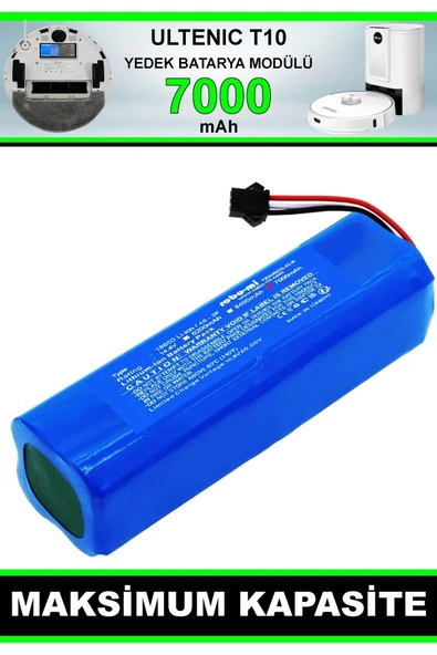 robo-mi Ultenic T10 Pro 7000mAh Robot Süpürge Bataryası - Gerçek Kapasite, Maksimum Güvenlik