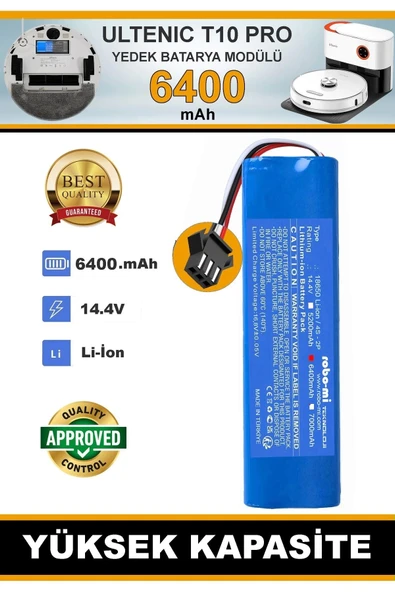 robo-mi Ultenic T10 6400mAh Robot Süpürge Bataryası - Gerçek Kapasite, Maksimum Güvenlik - Resim 7