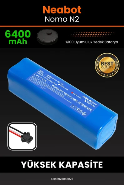 robo-mi Neabot Nomo N2 6400mAh Robot Süpürge Bataryası - Gerçek Kapasite, Maksimum Güvenlik