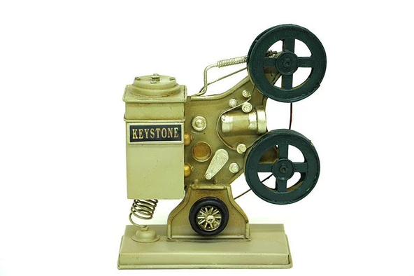 Dekoratif Metal Sinemaskop Biblo Vintage Ev Ofis Hediyelik ürün görseli 1
