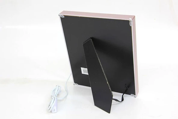 Ayna Led li Çerçeve Led Işıklı Kalpli Fotoğraf Çerçevesi - Resim 2