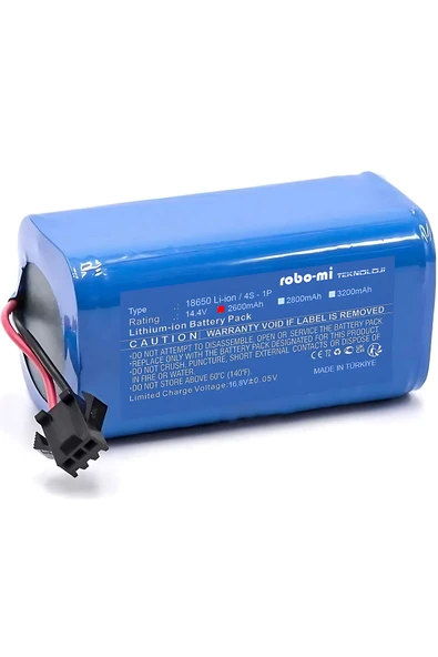 robo-mi ROBOVAC 15 C Batarya 14.4v 2600mah Akıllı Robot Süpürge Pili