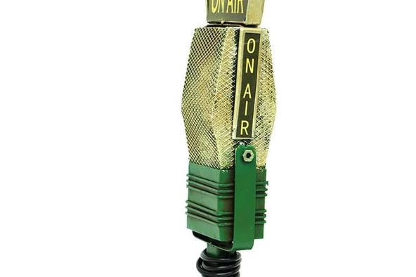 Dekoratif Metal Mikrofon Obje Biblo Vintage Hediyelik - Resim 3