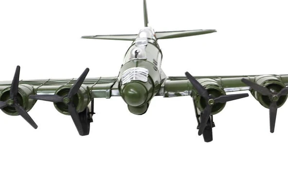 Dekoratif Metal Uçak Vintage Ev Ofis Hediyelik - Resim 3