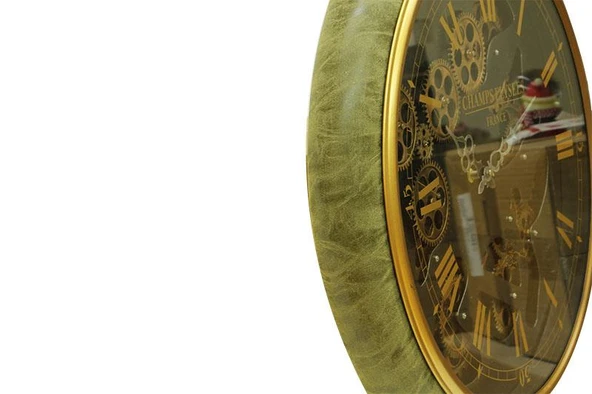 Saat Çarklı Köstek Modeli Duvar Saati Dekoratif Ev Ofis Hediyelik - Resim 4