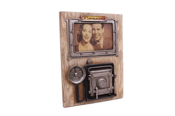 Dekoratif Metal Çerçeve Fotoğraf Makinesi Dekorlu Hediyelik - 2