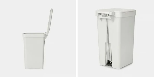 Brabantia Stepup Açık Gri Plastik Pedallı Çöp Kutusu 16 lt - Resim 3