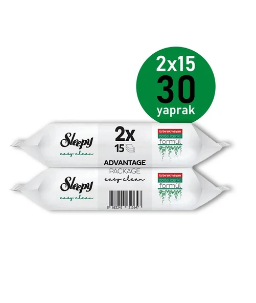 Sleepy Easy Clean Yüzey Temizlik Havlusu 2x15 Yaprak