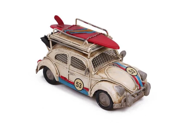 Dekoratif Metal Araba Çerçeveli ve Kumbaralı Hediyelik - Resim 3