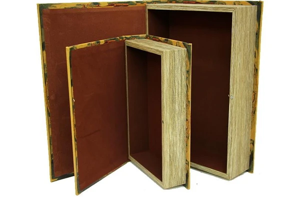 Kutu Kitap Harita 2'li Set Dekoratif Hediyelik - Resim 4