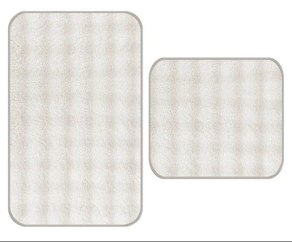 Aksu Royal Bubble Kaymaz Taban İkili Klozet Takımı 60x100 ve 50x60 Krem - 3