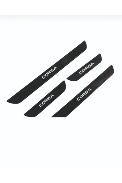 OPEL 2021+ CORSA F OLD KARBON KAPI EŞİĞİ 4 PARÇA KROM YAZILI - Resim 3