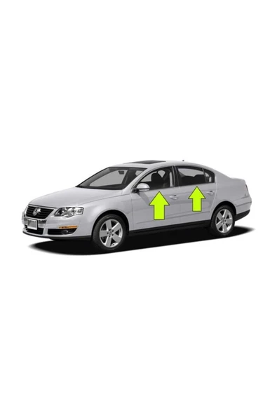 VW PASSAT B6 3C 2005-2011 MODELLER ARASI KROM CAM ÇITASI 4 PARÇA PASLANMAZ ÇELİK - 2