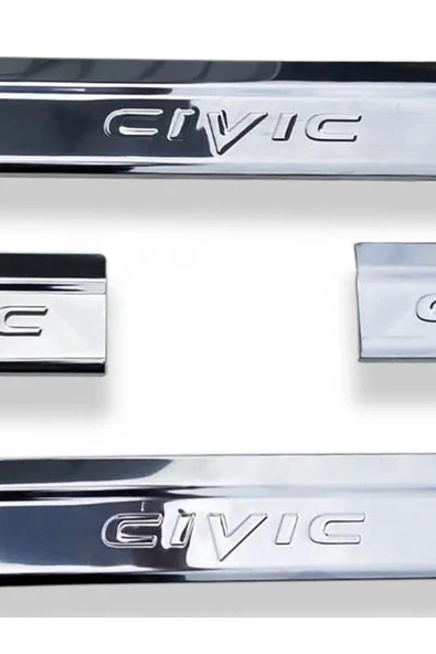HONDA CIVIC 2012-2015 MODELLER ARASI KROM KAPI EŞİĞİ 4 PARÇA PASLANMAZ ÇELİK ürün görseli 1