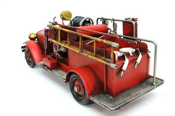 Dekoratif Metal İtfaye Arabası Biblo Dekoratif Hediyelik - Resim 3