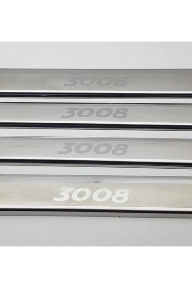 Peugeot 3008 2016> Krom Kapı Eşiği 4 Parça Paslanmaz Çelik ürün görseli 1