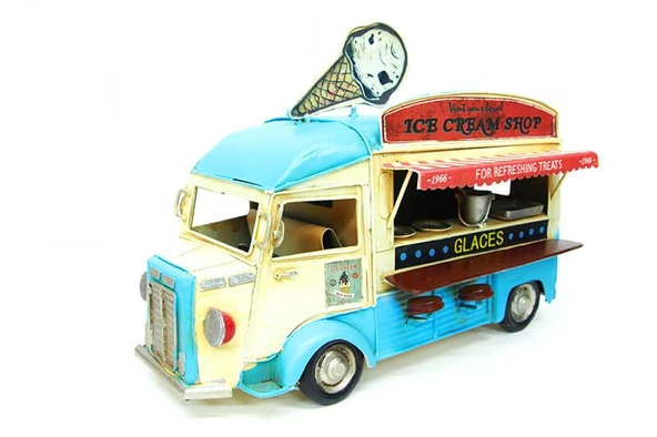 Dekoratif Metal Dondurma Arabası Biblo Dekoratif Hediyelik ürün görseli 1