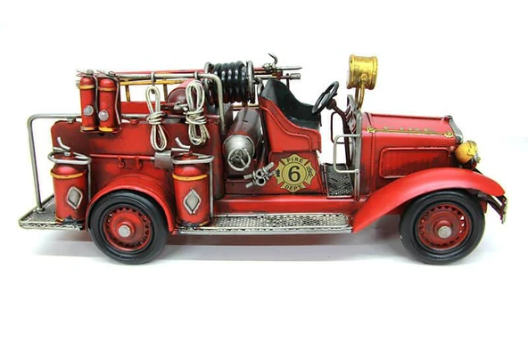 Dekoratif Metal İtfaye Arabası Biblo Dekoratif Hediyelik - Resim 2