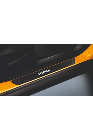 OPEL 2021+ CORSA F OLD KARBON KAPI EŞİĞİ 4 PARÇA KROM YAZILI - Resim 5