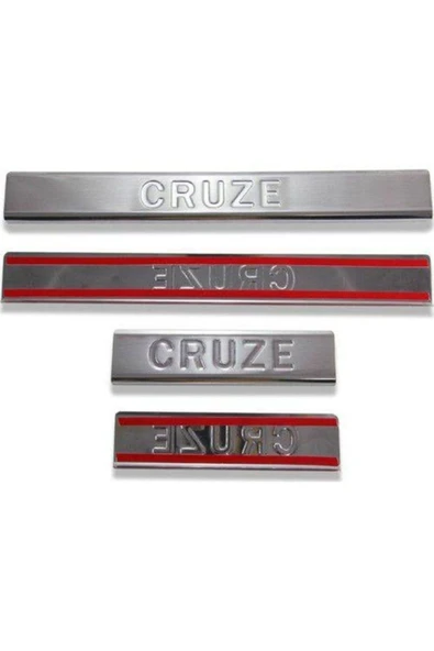 Chevrolet Cruze Sedan Krom Kapı Eşiği Takımı 4prç Paslanmaz Çelik - Resim 2