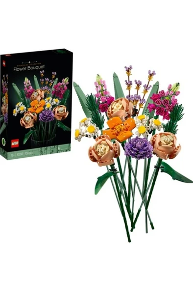 LEGO ® ICONS Çiçek Buketi 10280 - Yetişkinler İçin Koleksiyonluk Dekoratif Yapım Seti (756 Parça)