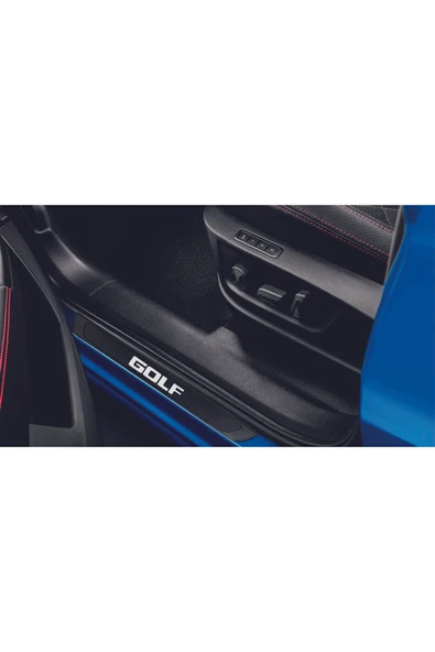 VOLKSWAGEN GOLF 5 2005-2009 MODELLER OLD KARBON KAPI EŞİĞİ 4 PARÇA KROM YAZILI ürün görseli 1