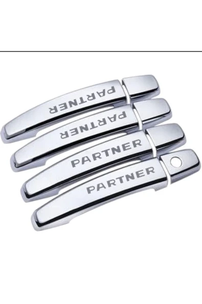 Peugeot Partner Tepee 2012> YAZILI Krom Kapi Kolu 4 Kapi Paslanmaz Çelik ürün görseli 1