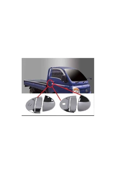 HYUNDAİ H100 KAPI KOLU ABS KROM KAPLAMA 2004 VE ÜZERİ MODELLER 2 KAPI 6 PARÇA - 3