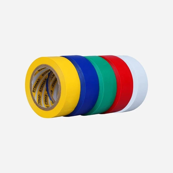 RN11R-KRSK-5 Elektrik Bandı Karışık Renkli - 0.15 mm x 19 mm x 10Y (5 Adet)
