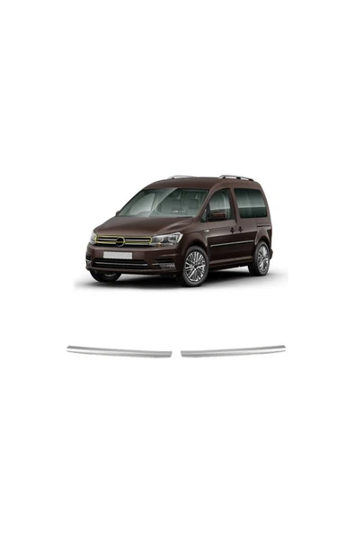 VW CADDY 2015-2021 MODEL ARASI KROM ÖN PANJUR ÇERÇEVESİ 2 PARÇA PASLANMAZ ÇELİK - 2
