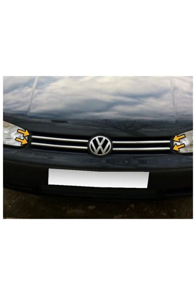 VW GOLF-4 1998-2004 MODEL ARASI KROM ÖN PANJUR 4 PARÇA PASLANMAZ ÇELİK - Resim 2