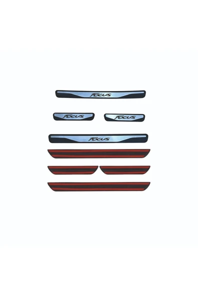 FOCUS 3 KAPI EŞİĞİ 2012-2017 NEW KROM KAPI EŞİĞİ 4 PARÇA PASLANMAZ ÇELİK - Resim 2