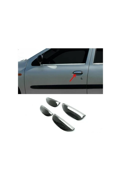 Dacia Logan 2005-2012 Model Arası Krom Kapı Kolu 4 Kapı Paslanmaz Çelik
