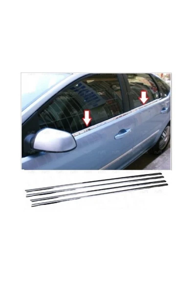 Ford Focus 2 Sedan Krom Cam Çıtası 4 Prç. 2005-2011