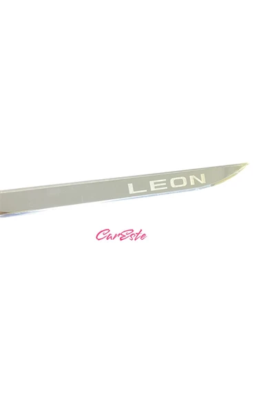 SEAT LEON 2012-2019 MODELLER ARASI LEON YAZILI  KROM BAGAJ ALT ÇITASI PASLANMAZ ÇELİK ürün görseli 1
