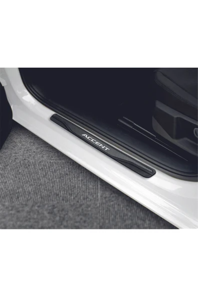 HYUNDAİ ACCENT 2005-2011 MODELLER NEW KARBON KAPI EŞİĞİ 4 PARÇA YAZILI ürün görseli 1
